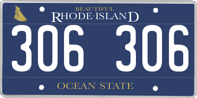 RI license plate 306306