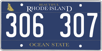 RI license plate 306307
