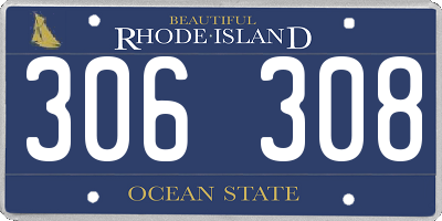 RI license plate 306308