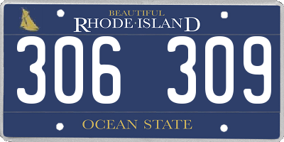 RI license plate 306309