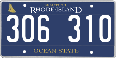 RI license plate 306310