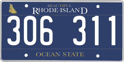 RI license plate 306311