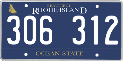 RI license plate 306312