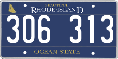 RI license plate 306313