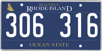 RI license plate 306316