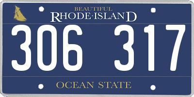 RI license plate 306317