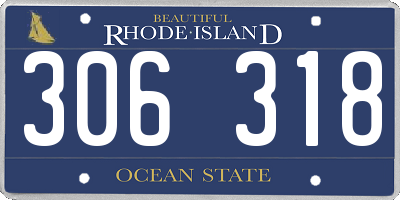 RI license plate 306318