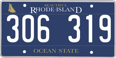 RI license plate 306319