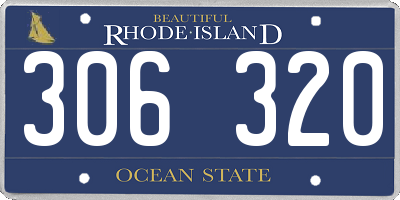 RI license plate 306320