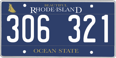 RI license plate 306321