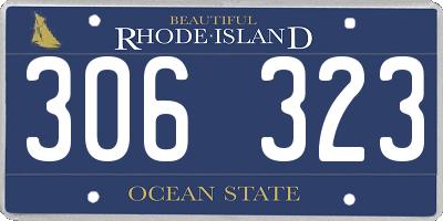 RI license plate 306323