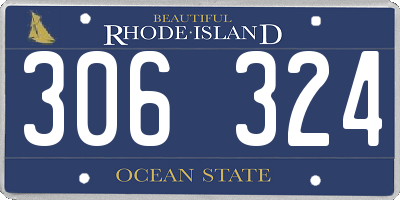 RI license plate 306324