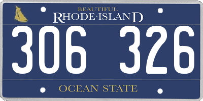 RI license plate 306326
