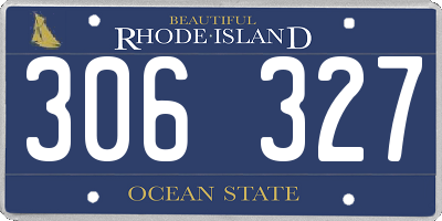 RI license plate 306327