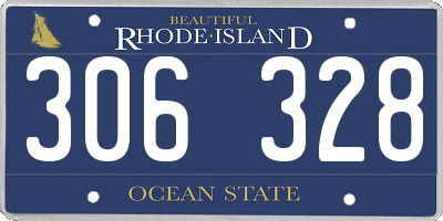 RI license plate 306328