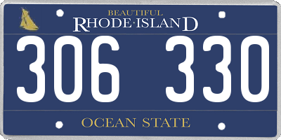RI license plate 306330