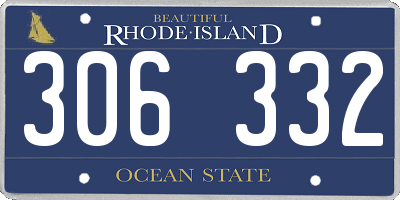 RI license plate 306332