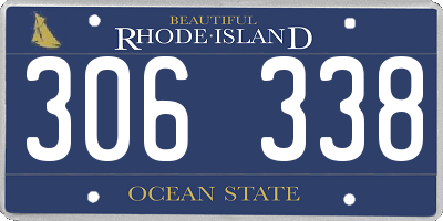 RI license plate 306338