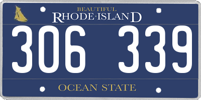 RI license plate 306339
