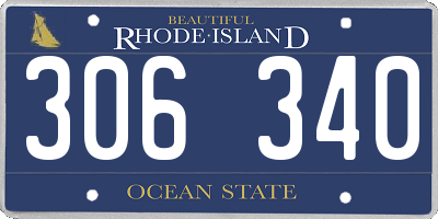 RI license plate 306340