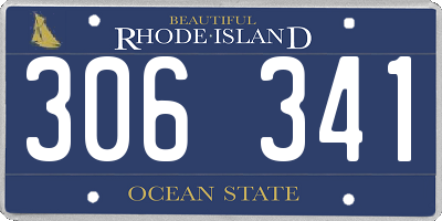 RI license plate 306341