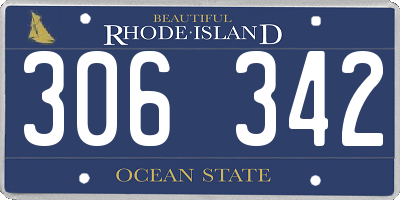 RI license plate 306342
