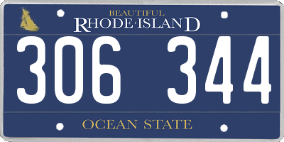 RI license plate 306344