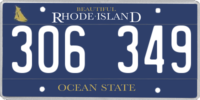 RI license plate 306349