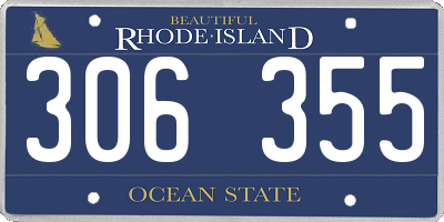 RI license plate 306355