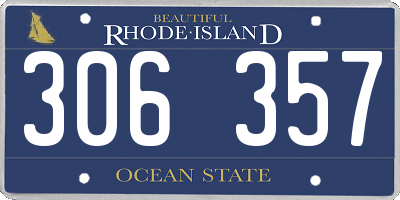 RI license plate 306357