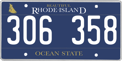 RI license plate 306358