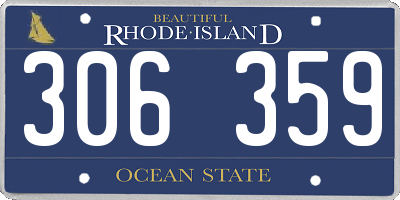 RI license plate 306359