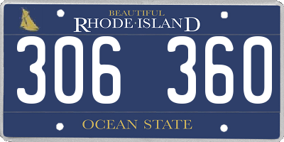 RI license plate 306360