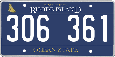 RI license plate 306361
