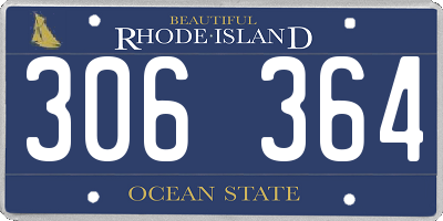 RI license plate 306364