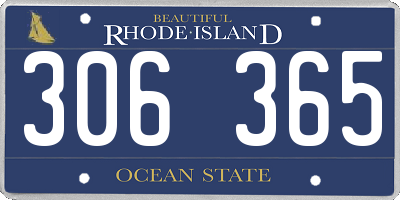 RI license plate 306365