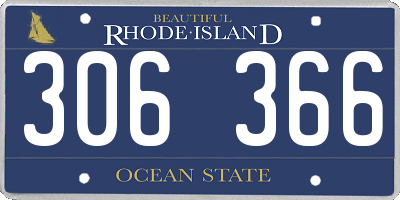 RI license plate 306366