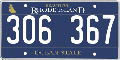RI license plate 306367