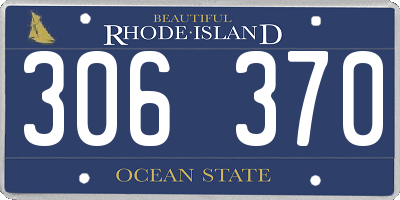 RI license plate 306370