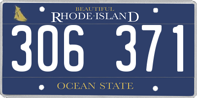 RI license plate 306371