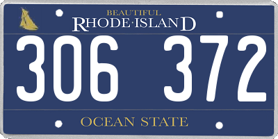 RI license plate 306372