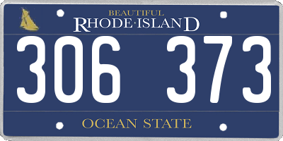 RI license plate 306373