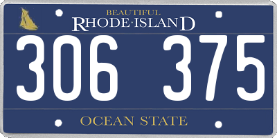 RI license plate 306375