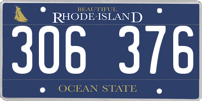 RI license plate 306376