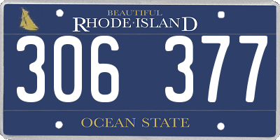 RI license plate 306377
