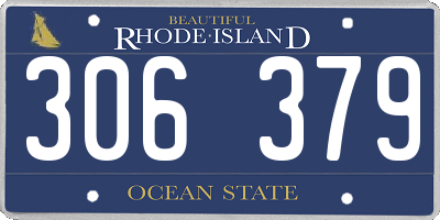 RI license plate 306379