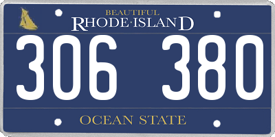 RI license plate 306380