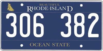 RI license plate 306382