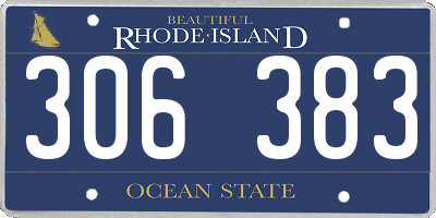RI license plate 306383