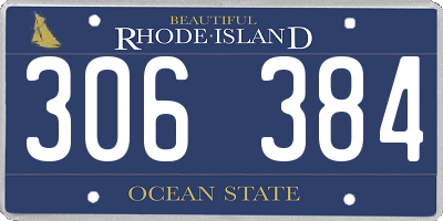RI license plate 306384